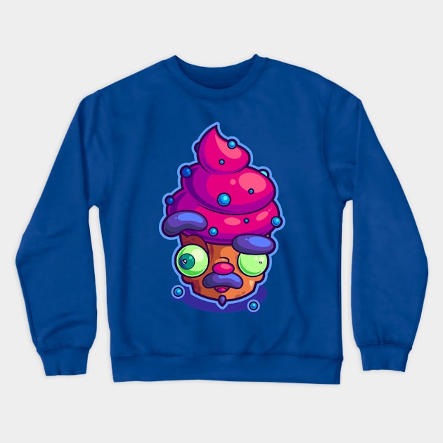 Mr. Cupcake Crewneck Sweatshirt by ArtisticDyslexia